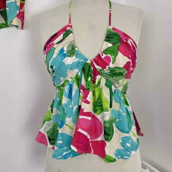 Zara Floral Halter Top, Size Large NEW WITH TAG! - Picture 4 of 5